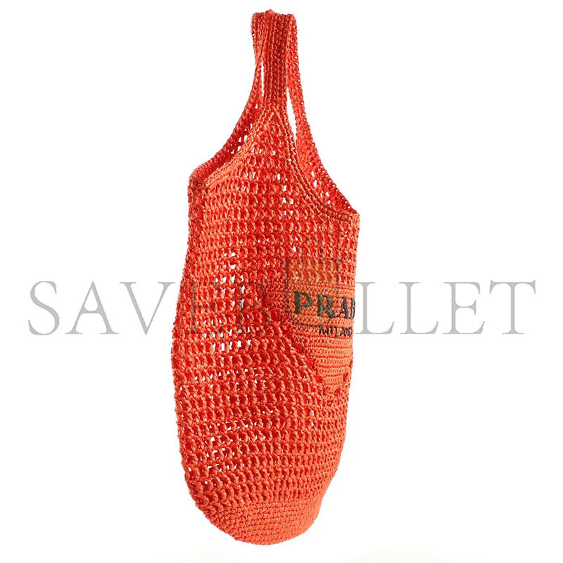 PRADA CROCHET TOTE SHOULDER BAG RAFFIA 1BG424 (53*40cm) 